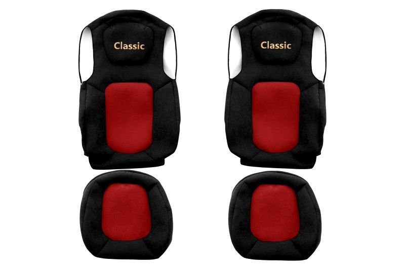 Seat covers Seat cover Velor, Red - black, FORD F-MAX 11.18-  Art. FCOREPS42RED