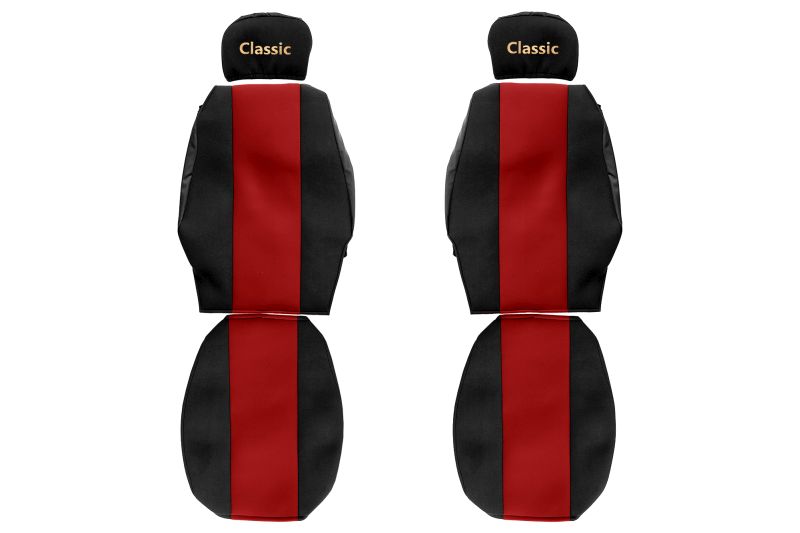Seat covers Seat cover Velor, Red - black, MAN F 2000, L 2000  Art. FCOREPS02RED