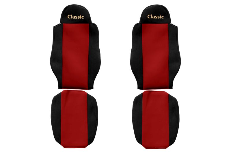 Seat covers Seat cover Velor, Red - black, MAN TGA, TGL I, TGM I, TGS I 06.99-  Art. FCOREPS05RED