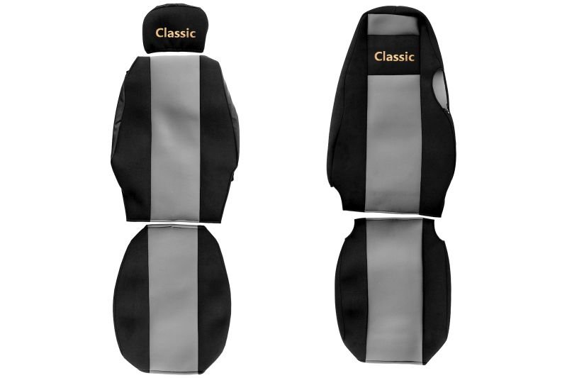 Seat covers Seat cover Velor, Gray - black, SCANIA 4  Art. FCOREPS15GRAY