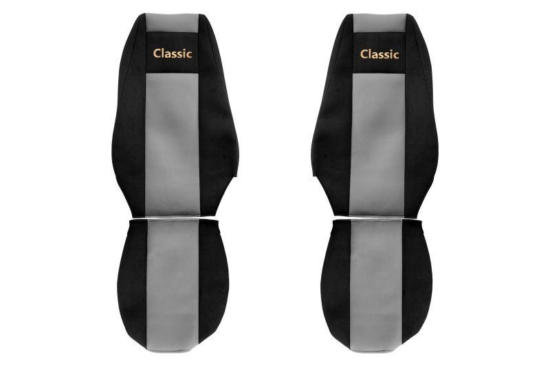 Seat covers Seat cover Velor, Gray - black, RENAULT PREMIUM  Art. FCOREPS18GRAY