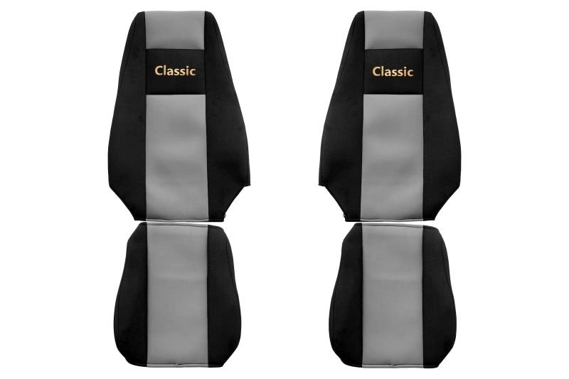 Seat covers Seat cover Velor, Gray - black, RENAULT MAGNUM DXI  Art. FCOREPS21GRAY