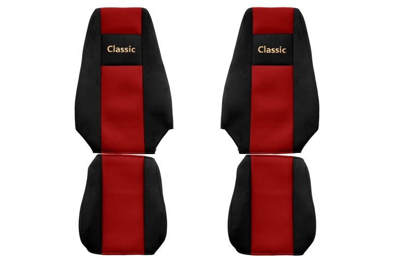 Seat covers Seat cover Velor, Red - black, RENAULT MAGNUM DXI  Art. FCOREPS21RED