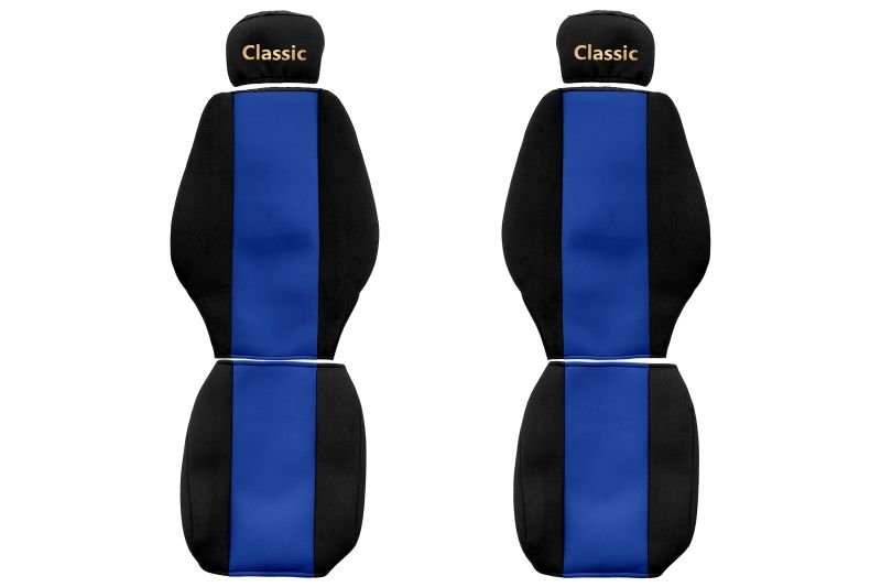 Seat covers Seat cover Velor, Blue - black, MERCEDES ACTROS ATEGO AXOR  Art. FCOREPS22BLUE