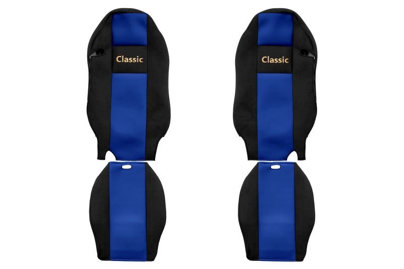Seat covers Seat cover Velor, Blue - black, MERCEDES ACTROS MP 3  Art. FCOREPS24BLUE