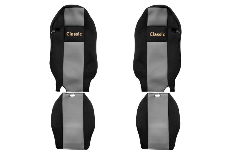 Seat covers Seat cover Velor, Gray - black, MERCEDES ACTROS MP 3  Art. FCOREPS24GRAY