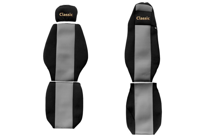 Seat covers Seat cover Velor, Gray - black, MERCEDES ACTROS MEGA SPACE  Art. FCOREPS25GRAY