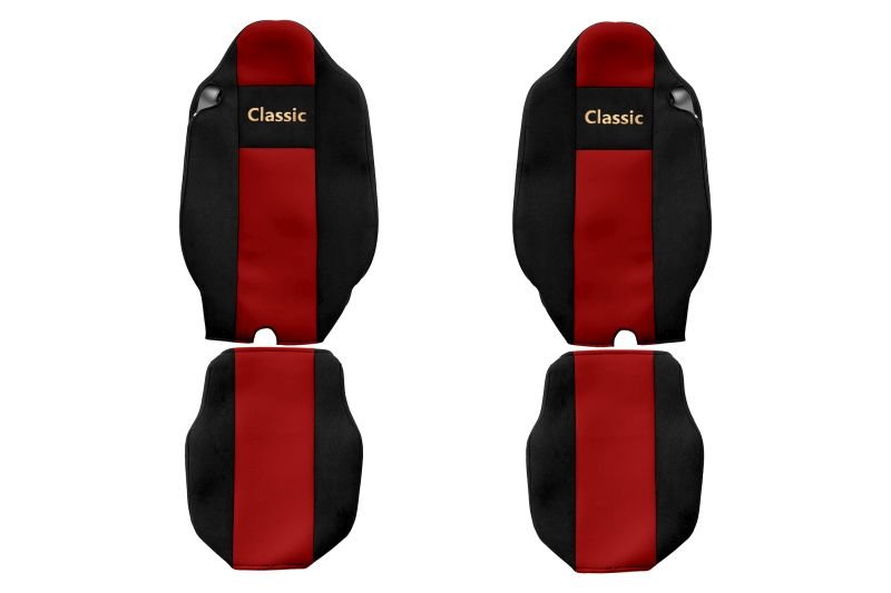 Seat covers Seat cover Velor, Red - black, RVI T 01.13-  Art. FCOREPS30RED