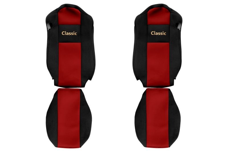 Seat covers Seat cover Velor, Red - black, MERCEDES ACTROS MP4 07.11  Art. FCOREPS31RED