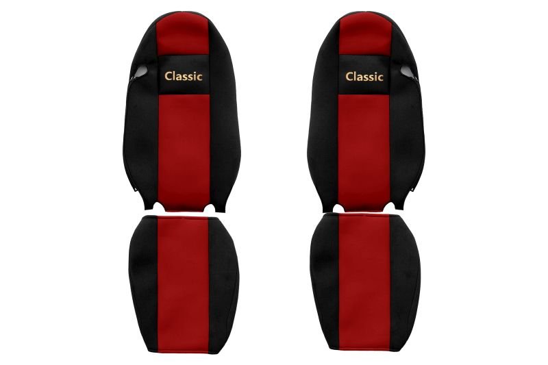 Seat covers Seat cover Velor, Red - black, IVECO STRALIS  Art. FCOREPS08RED