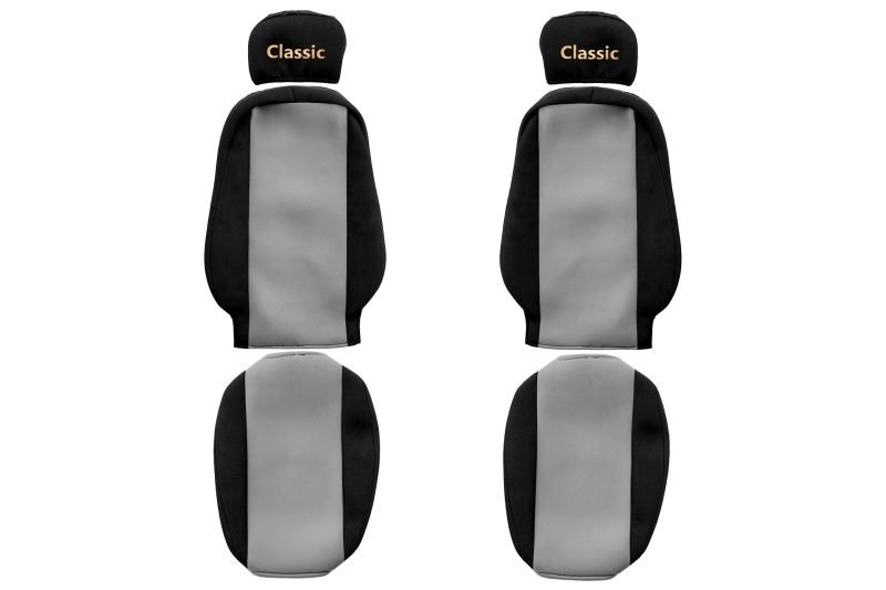 Seat covers Seat cover Velor, Gray - black, VOLVO FH,FM,FL 08.93-  Art. FCOREPS09GRAY