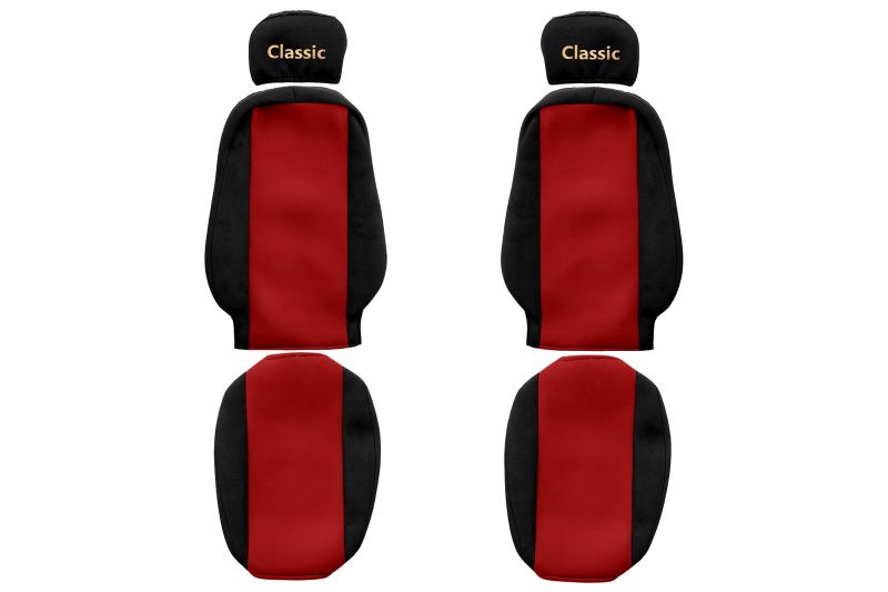 Seat covers Seat cover Velor, Red - black, VOLVO FH,FM,FL 08.93-  Art. FCOREPS09RED