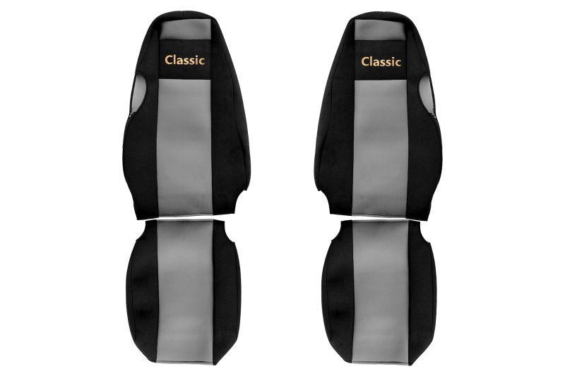 Seat covers Seat cover Velor, Gray - black, SCANIA 4 05.95-  Art. FCOREPS14GRAY