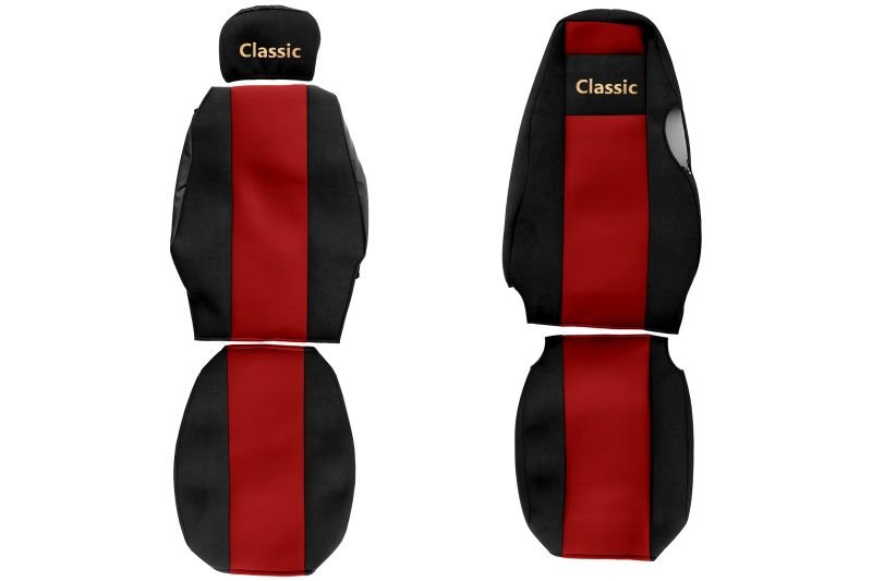 Seat covers Seat cover Velor, Red - black, SCANIA  Art. FCOREPS15RED