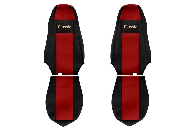 Seat covers Seat cover Velor, Red - black, SCANIA R / G / P  Art. FCOREPS16RED