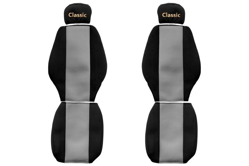 Seat covers Seat cover Velor, Gray - black, MERCEDES ACTROS ATEGO AXOR  Art. FCOREPS22GRAY