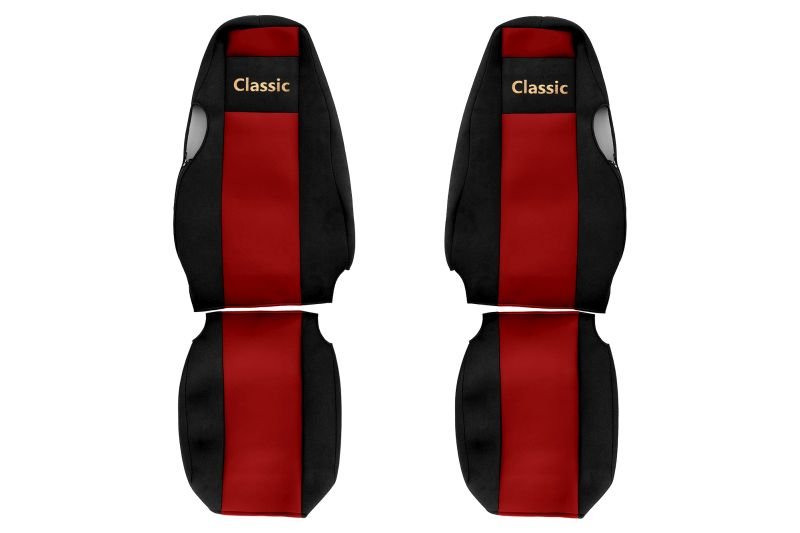 Seat covers Seat cover Velor, Red - black, SCANIA 4 05.95-  Art. FCOREPS14RED