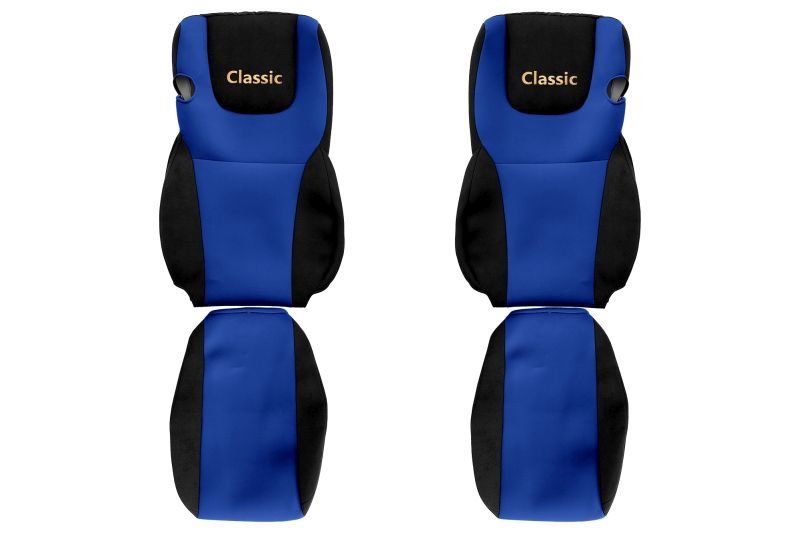 Seat covers Seat cover Velor, Blue - black, DAF XF 105 EURO 6 2013-  Art. FCOREPS29BLUE