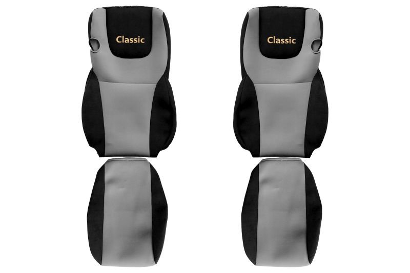 Seat covers Seat cover Velor, Gray - black, DAF XF 105 EURO 6 2013-  Art. FCOREPS29GRAY