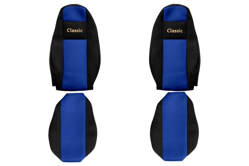 Seat covers Seat cover Velor, Blue - black, VOLVO FH16 II 03.14-  Art. FCOREPS32BLUE