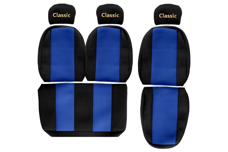 Seat covers Seat cover Velor, Blue - black, MAN L2000 06.93-  Art. FCOREPS03BLUE
