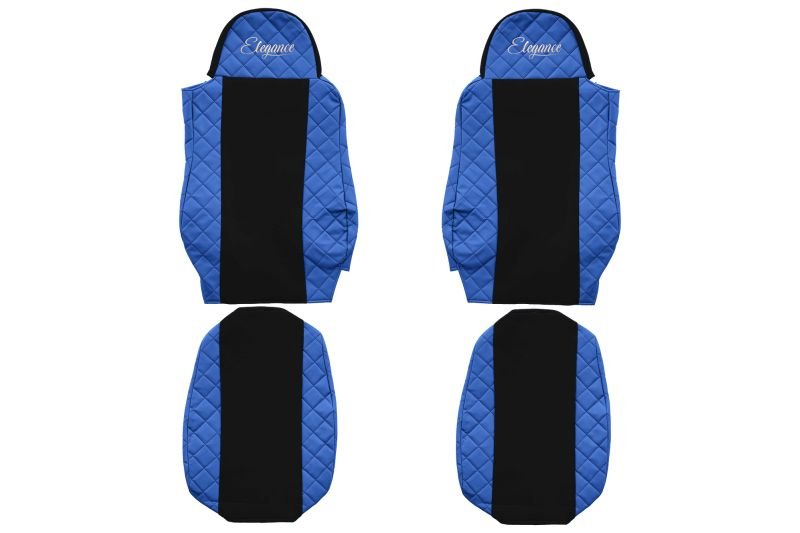 Seat covers Seat cover Eco-leather / velor, Blue - black, DAF 95 XF, CF 65, CF 75, CF 85, LF 45, LF 55, XF 105, XF 95 01.97-  Art. FCOREFX04BLUE