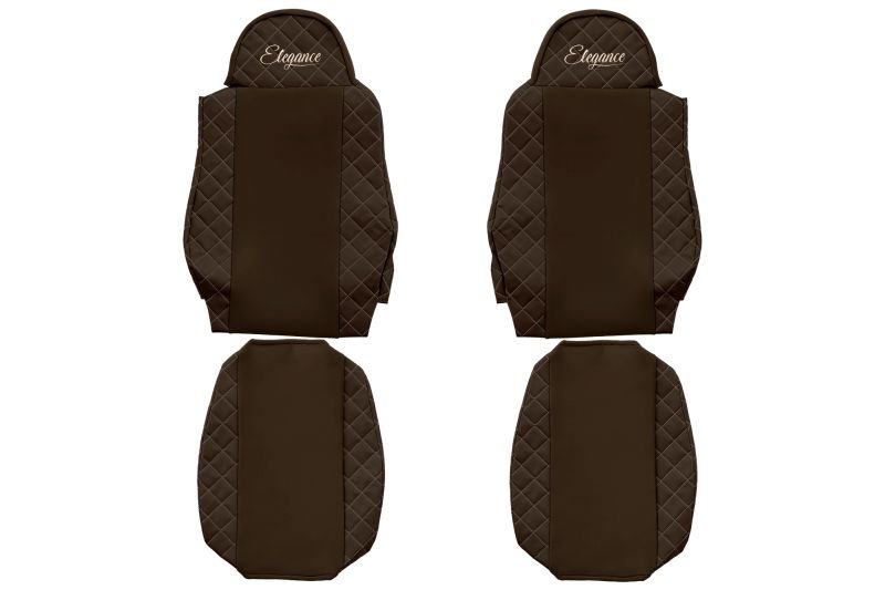 Seat covers Seat cover Eco-leather / velor, Brown, MAN TGA, TGL I, TGM I, TGS I 06.99-  Art. FCOREFX05BROWN