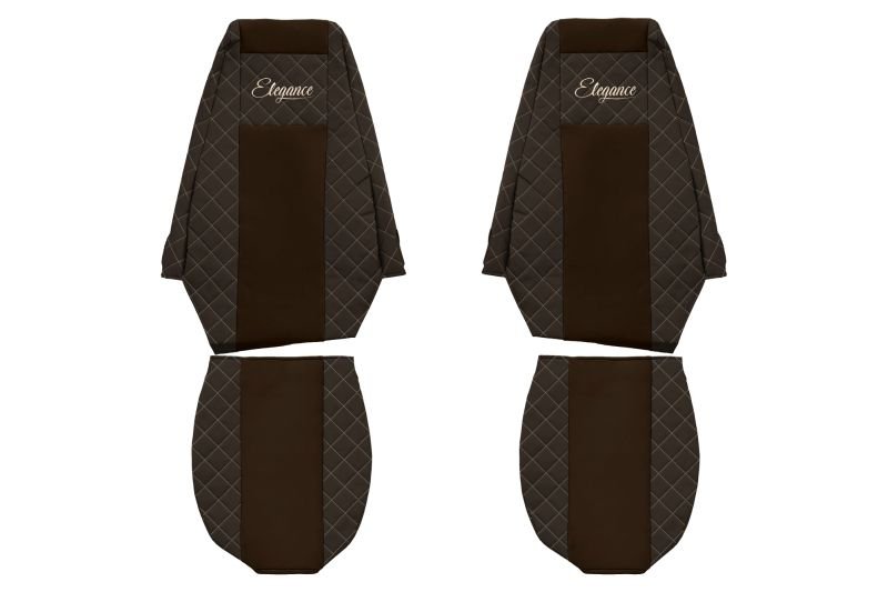 Seat covers Seat cover Eco-leather / velor, Black - brown, RVI PREMIUM 2 10.05-  Art. FCOREFX09BROWN