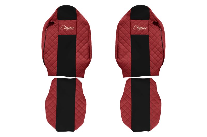 Seat covers Seat cover Eco-leather / velor, Red - black, RVI T 01.13-  Art. FCOREFX11RED
