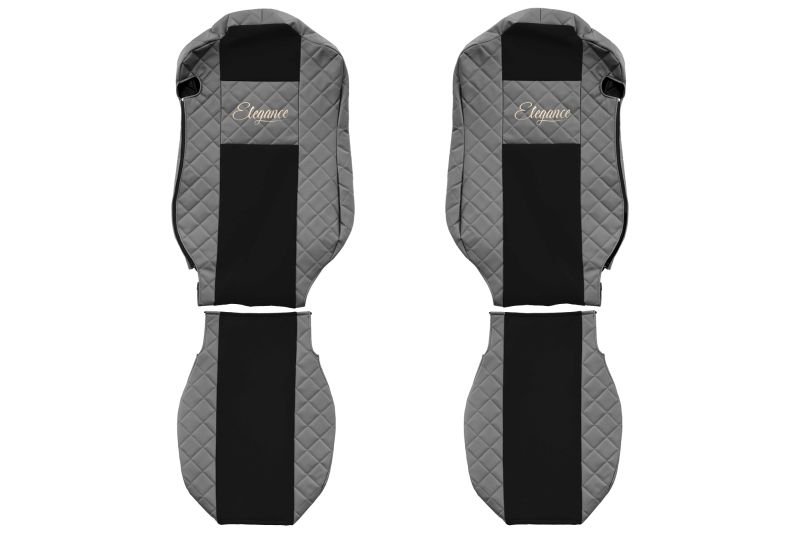 Seat covers Seat cover Eco-leather / velor, Gray - black, MERCEDES ACTROS MP4 / MP5 07.11-  Art. FCOREFX13GRAY