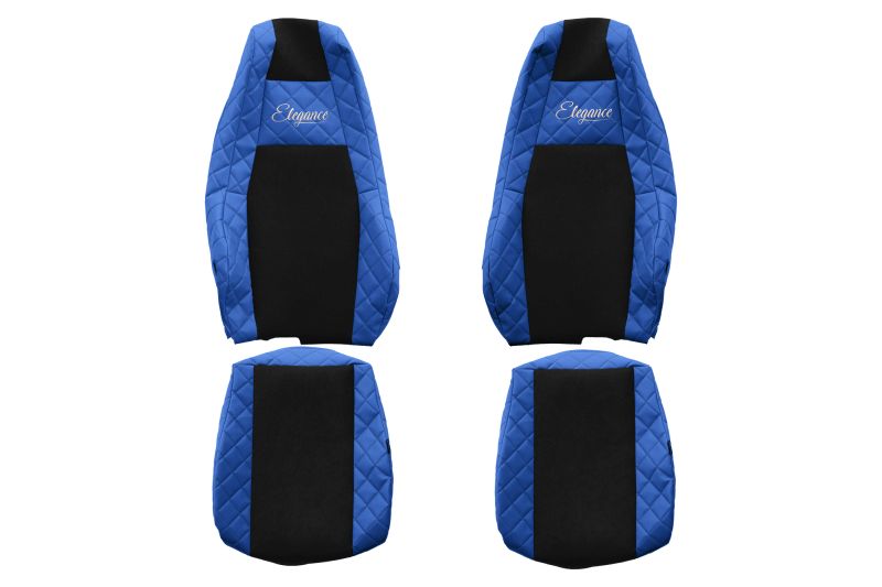 Seat covers Seat cover Eco-leather / velor, Blue - black, SCANIA L,P,G,R,S 06.17-  Art. FCOREFX23BLUE