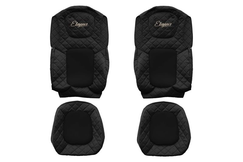 Seat covers Seat cover Eco-leather / velor, Black, FORD F-MAX 11.18-  Art. FCOREFX24BLACK