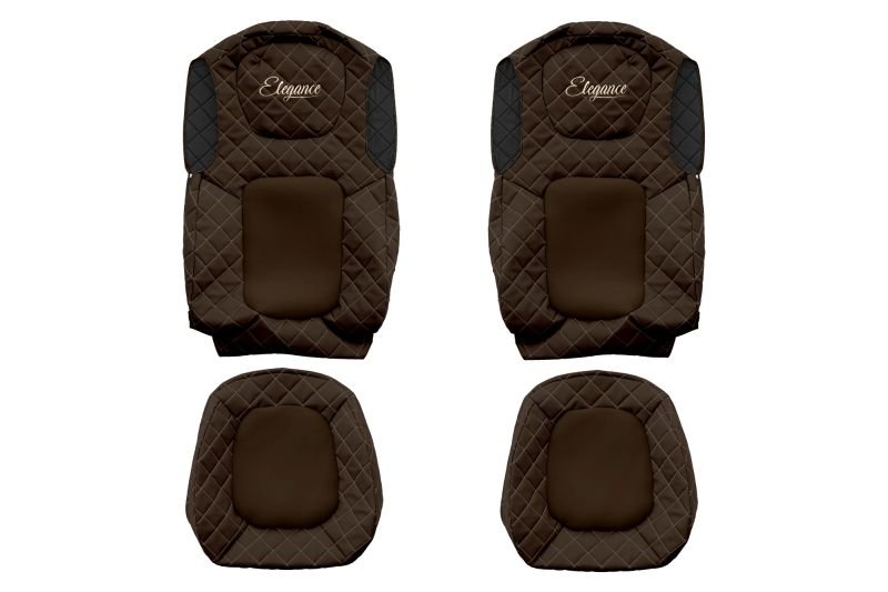 Seat covers Seat cover Eco-leather / velor, Brown, FORD F-MAX 11.18-  Art. FCOREFX24BROWN