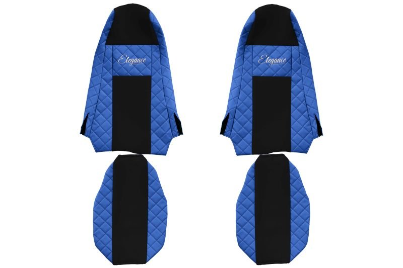 Seat covers Seat cover Eco-leather / velor, Blue - black, SCANIA L,P,G,R 01.13-  Art. FCOREFX15BLUE