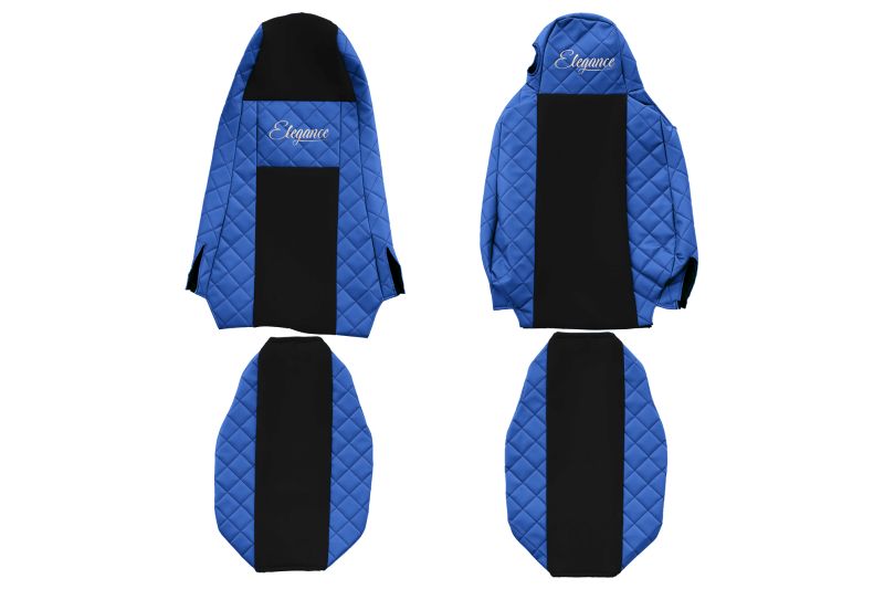 Seat covers Seat cover Eco-leather / velor, Blue - black, SCANIA L,P 01.13-  Art. FCOREFX16BLUE