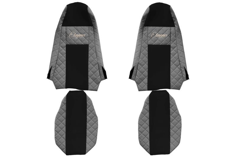 Seat covers Seat cover Eco-leather / velor, Gray - black, SCANIA L,P,G,R 01.13-  Art. FCOREFX15GRAY
