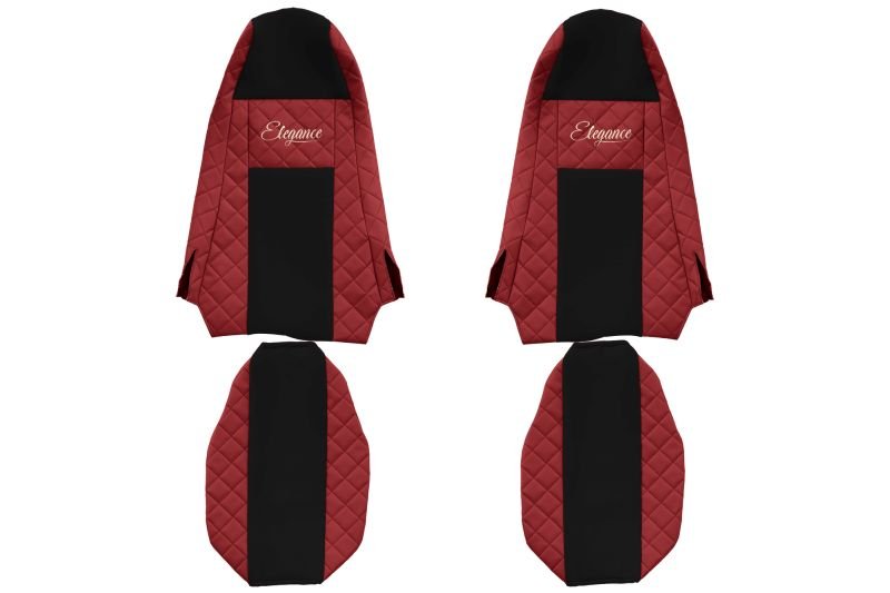 Seat covers Seat cover Eco-leather / velor, Red - black, SCANIA L,P,G,R 01.13-  Art. FCOREFX15RED