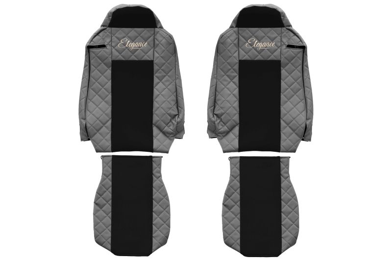 Seat covers Seat cover Eco-leather / velor, Grey, IVECO STRALIS I, STRALIS II 01.13-  Art. FCOREFX17GRAY