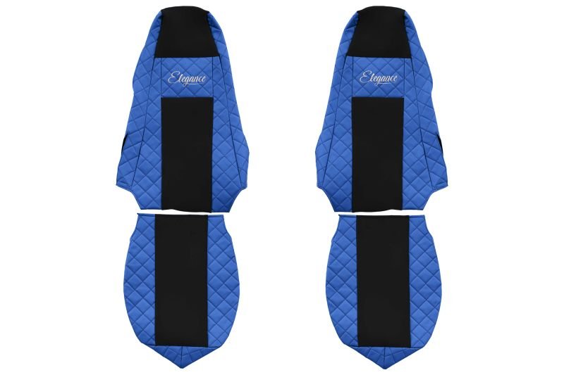 Seat covers Seat cover Eco-leather / velor, Blue - black, SCANIA P,G,R,T 01.03-  Art. FCOREFX02BLUE