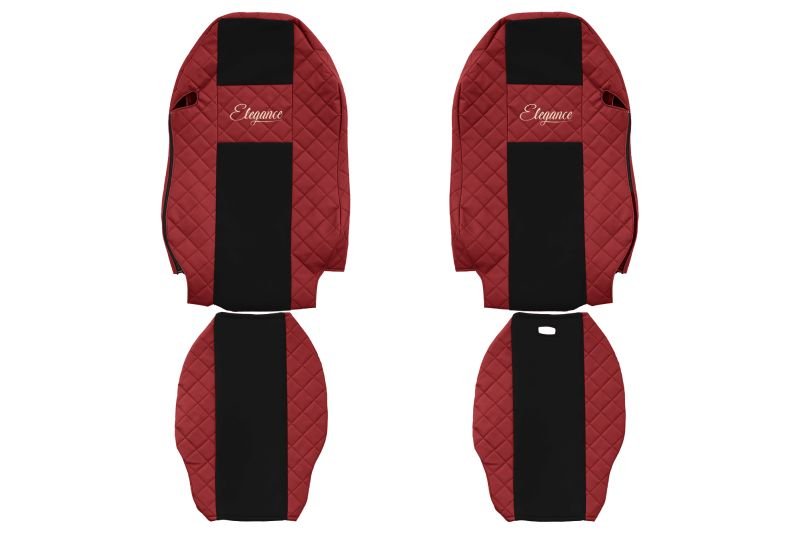 Seat covers Seat cover Eco-leather / velor, Red - black, MERCEDES ACTROS MP2 / MP3 10.02-  Art. FCOREFX10RED