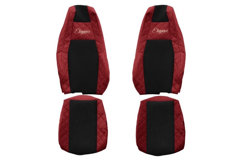 Seat covers Seat cover Eco-leather / velor, Red - black, SCANIA L,P,G,R,S 09.16-  Art. FCOREFX23RED