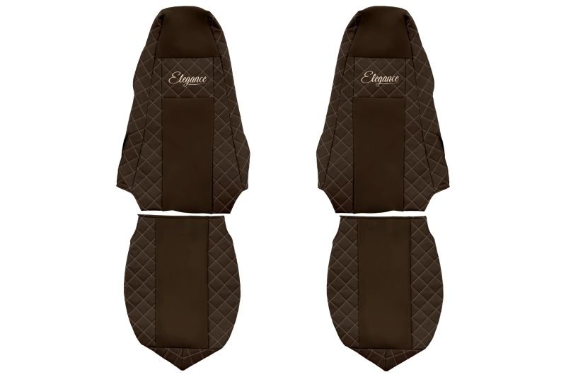 Seat covers Seat cover Eco-leather / velour, Brown, SCANIA P,G,R,T 01.03-  Art. FCOREFX02BROWN