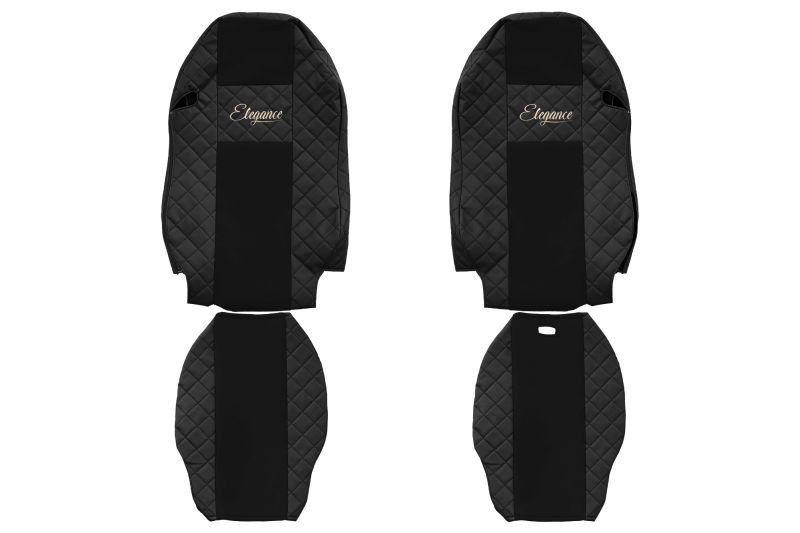 Seat covers Seat cover Eco-leather / velor, Black, MERCEDES ACTROS MP2 / MP3 10.02-  Art. FCOREFX10BLACK
