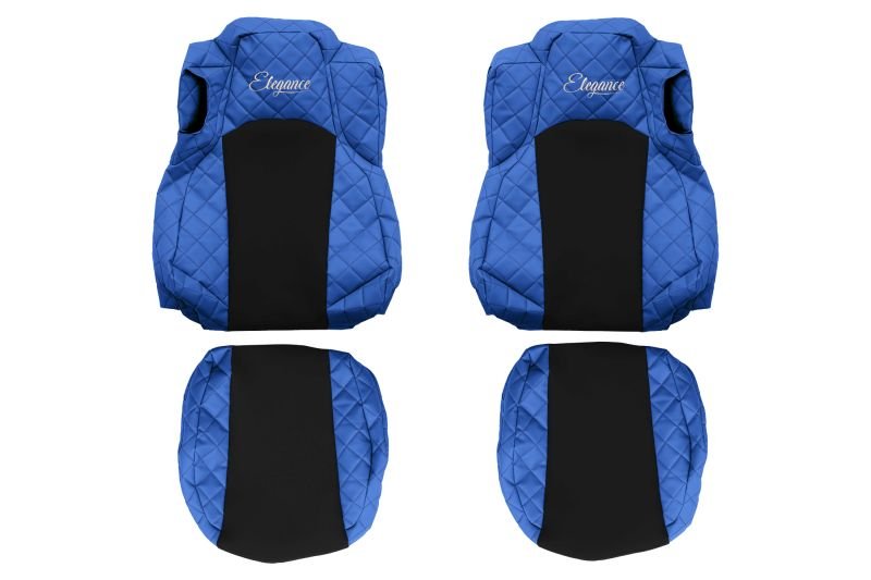 Seat covers Seat cover Eco-leather / velor, Blue - black, MERCEDES ACTROS MP4 / MP5 07.11-  Art. FCOREFX22BLUE