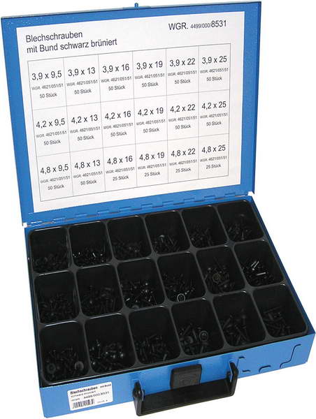 Assortment boxes Screws 3.9 mm/ 4.2 mm/ 4.8 mm; 800 pcs  Art. 4499000068531