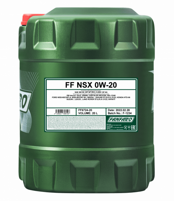 Motor oils Fully synthetic motor oil 0W-20 NSX 20L  Art. NSX0W2020L