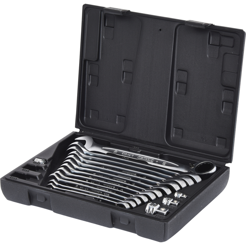Open-end wrenches, spanners, socket wrenches, etc. Ratchet fixed link wrench set 16 pcs  Art. 5034666