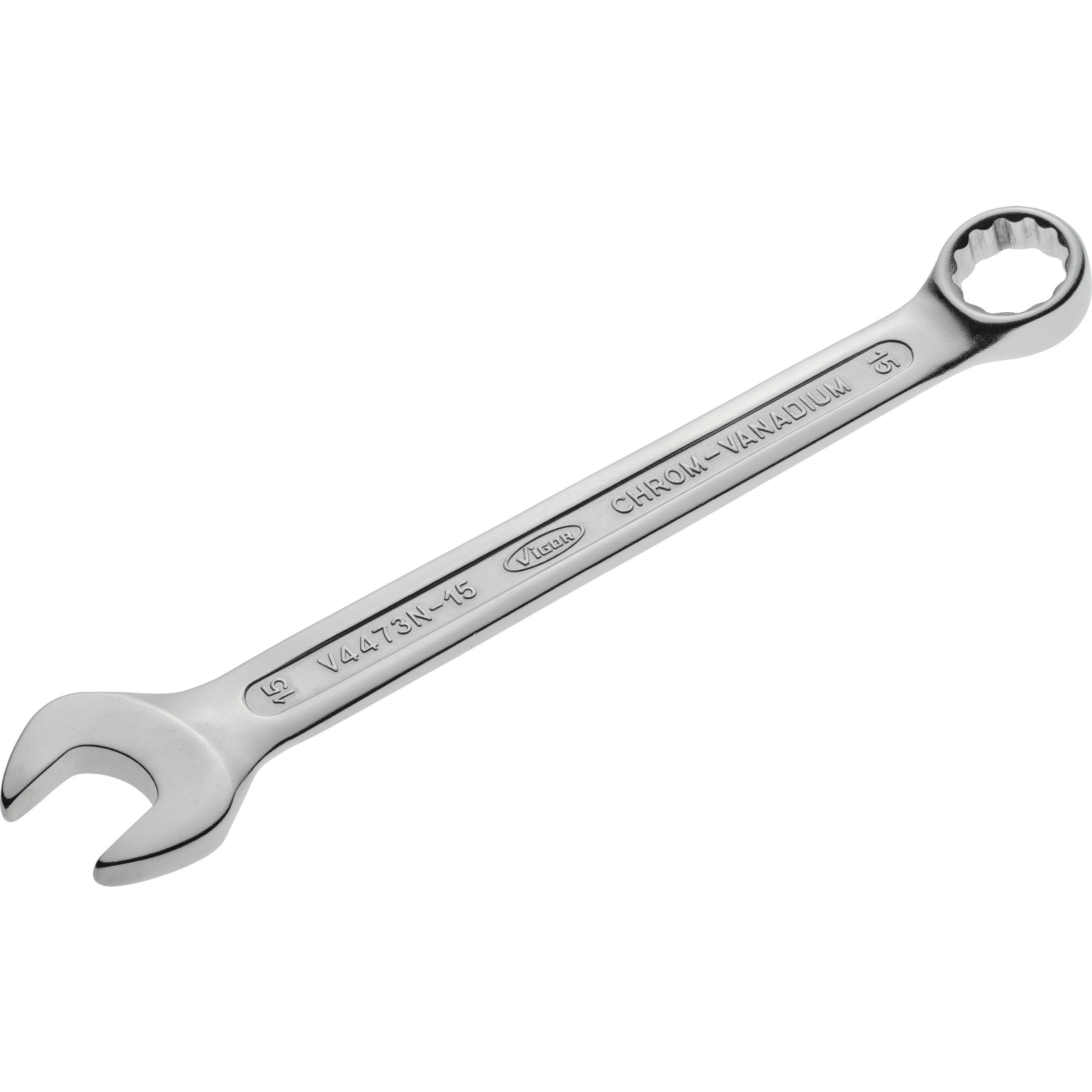 Open-end wrenches, spanners, socket wrenches, etc. Spanner, Size: 15 mm, Length: 185 mm  Art. V4473N15