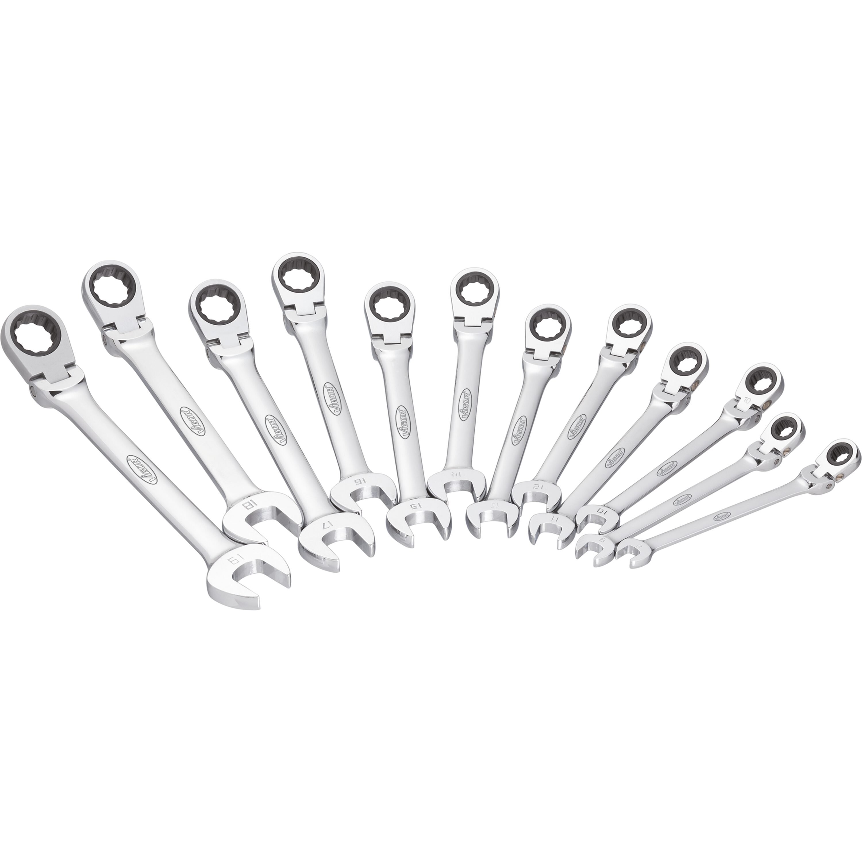 Open-end wrenches, spanners, socket wrenches, etc. Ring spanner, Size: 8 - 19 mm, 12 pcs  Art. V2818