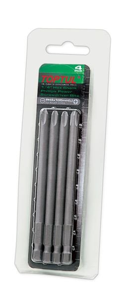 Screwdrivers and bits Bit Hex 1/4", Size: PH1, 1/4", Length: 100 mm, 4pcs  Art. FSIB0801G